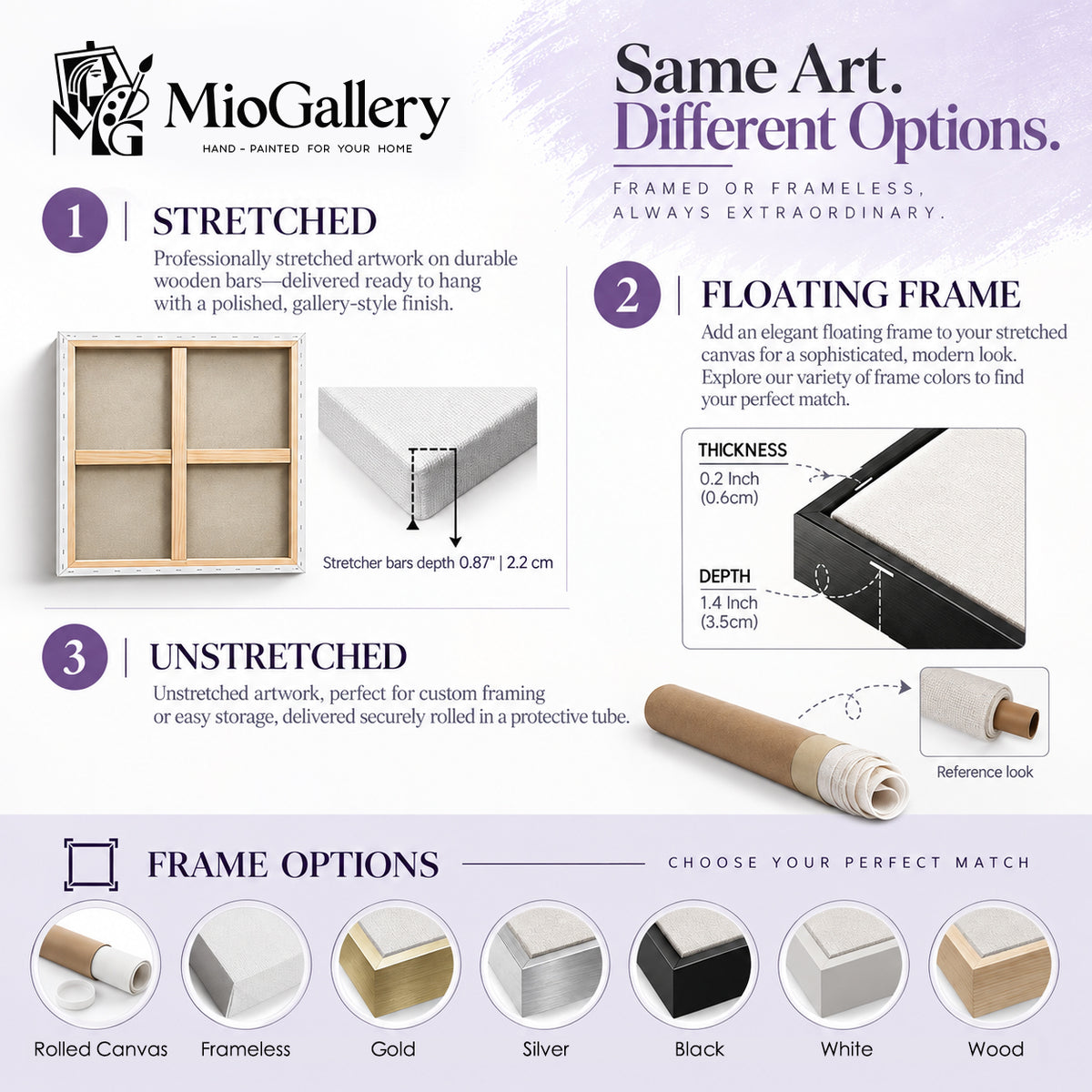MioGallery frame options guide