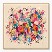 Colorful Abstract Shapes with Looping Black Lines #AEA024