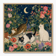 Bohemian Cat Garden Painting #BP009