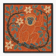 Decorative Monkey among Flowering Branches #BP132
