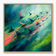Abstract Birds in Motion Painting #CA140