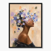 Floral Veil Portrait Painting #CA179