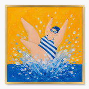 Striped Swimmer Making a Splash #CA202