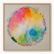 Rainbow Circle with Flowers and Handwritten Details #CA210