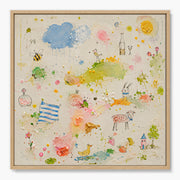 Soft Pastel Storybook Garden with Small Animals #CA213