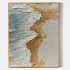 Gilded Coast Textured Abstract Painting #M1001