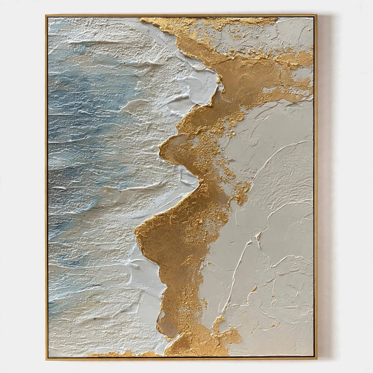 Gilded Coast Textured Abstract Painting #M1001