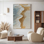 Gilded Coast Textured Abstract Painting #M1001