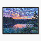 Sunset Lake Landscape Painting #M801 - main artwork