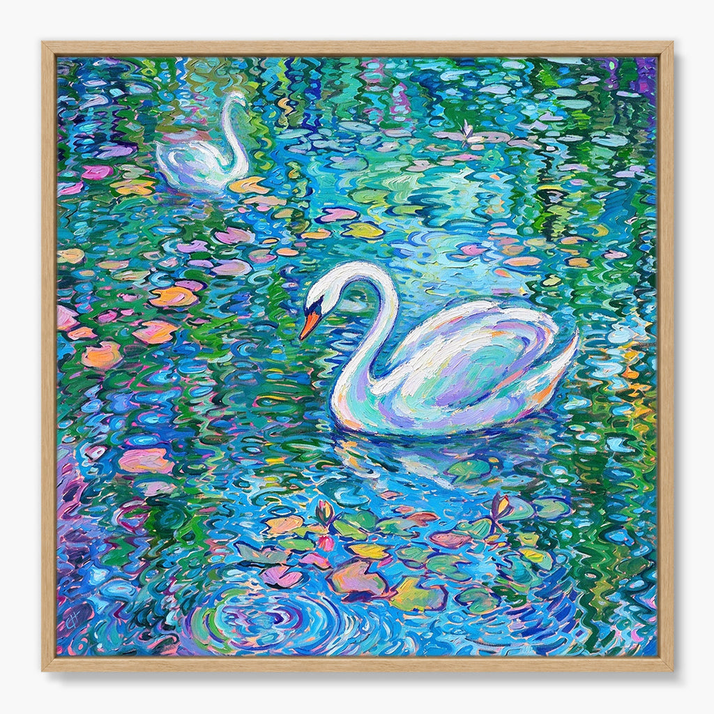 Swan Pond Painting #M802 - main artwork
