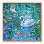 Swan Pond Painting #M802 - main artwork