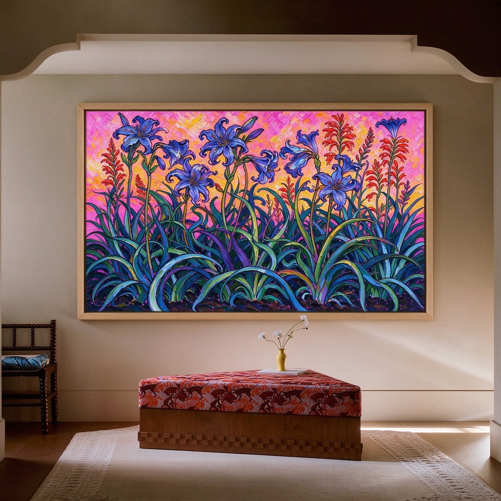 Iris Meadow Painting #M805 - image 5