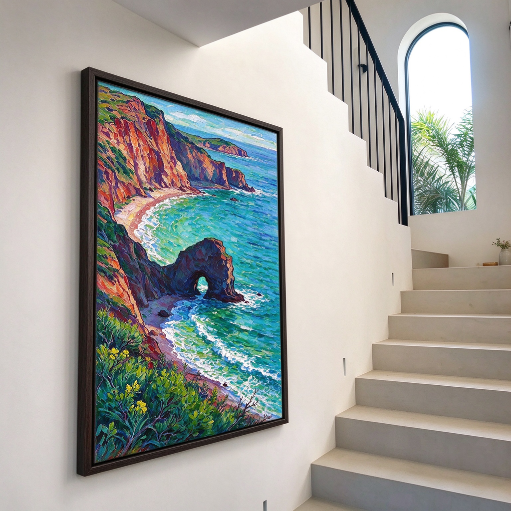 Coastal Arch Seascape Painting #M807 - image 5