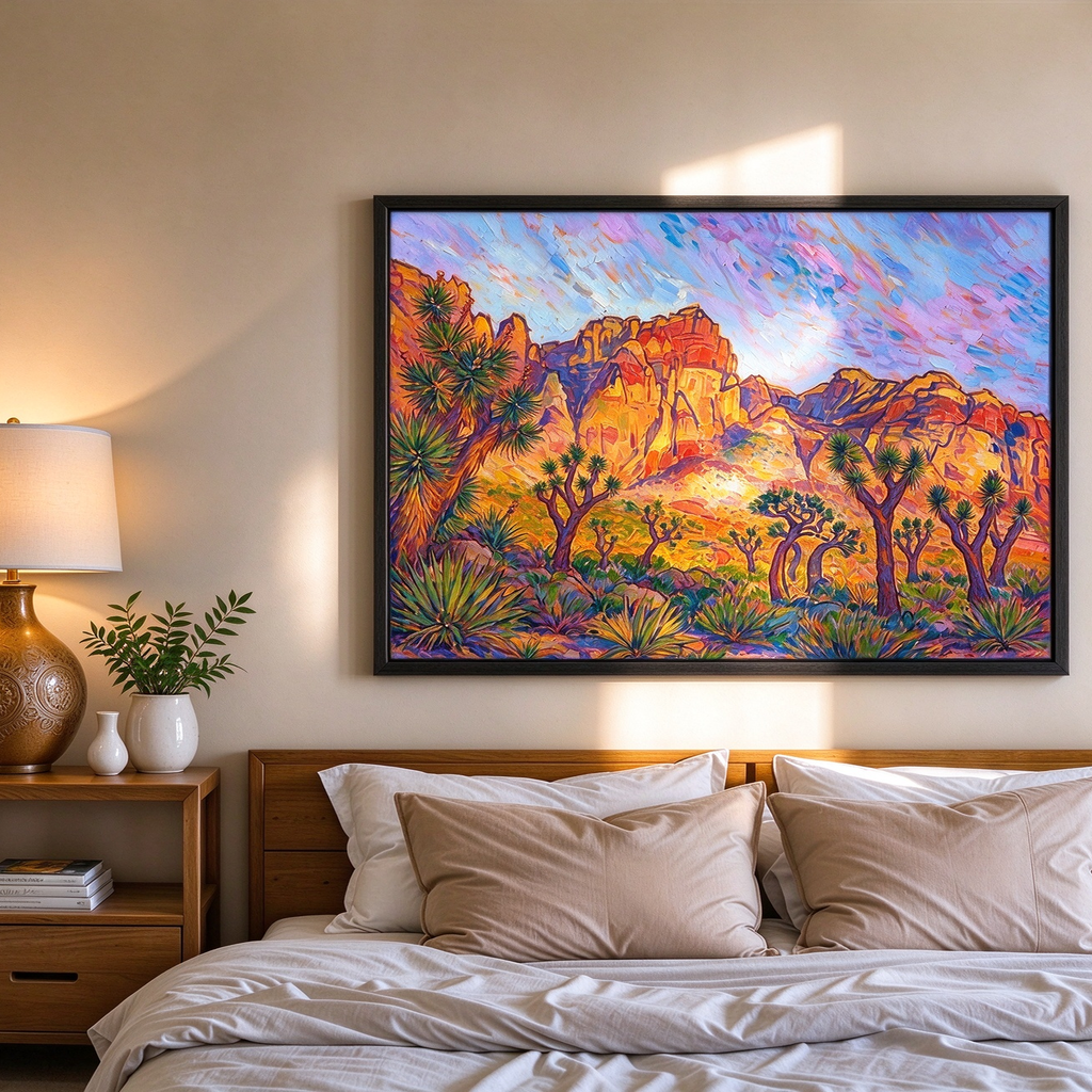 Sunlit Desert Ridge Painting #M808 - image 5