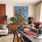 Blue Sky Sunflower Painting #M809 - image 5