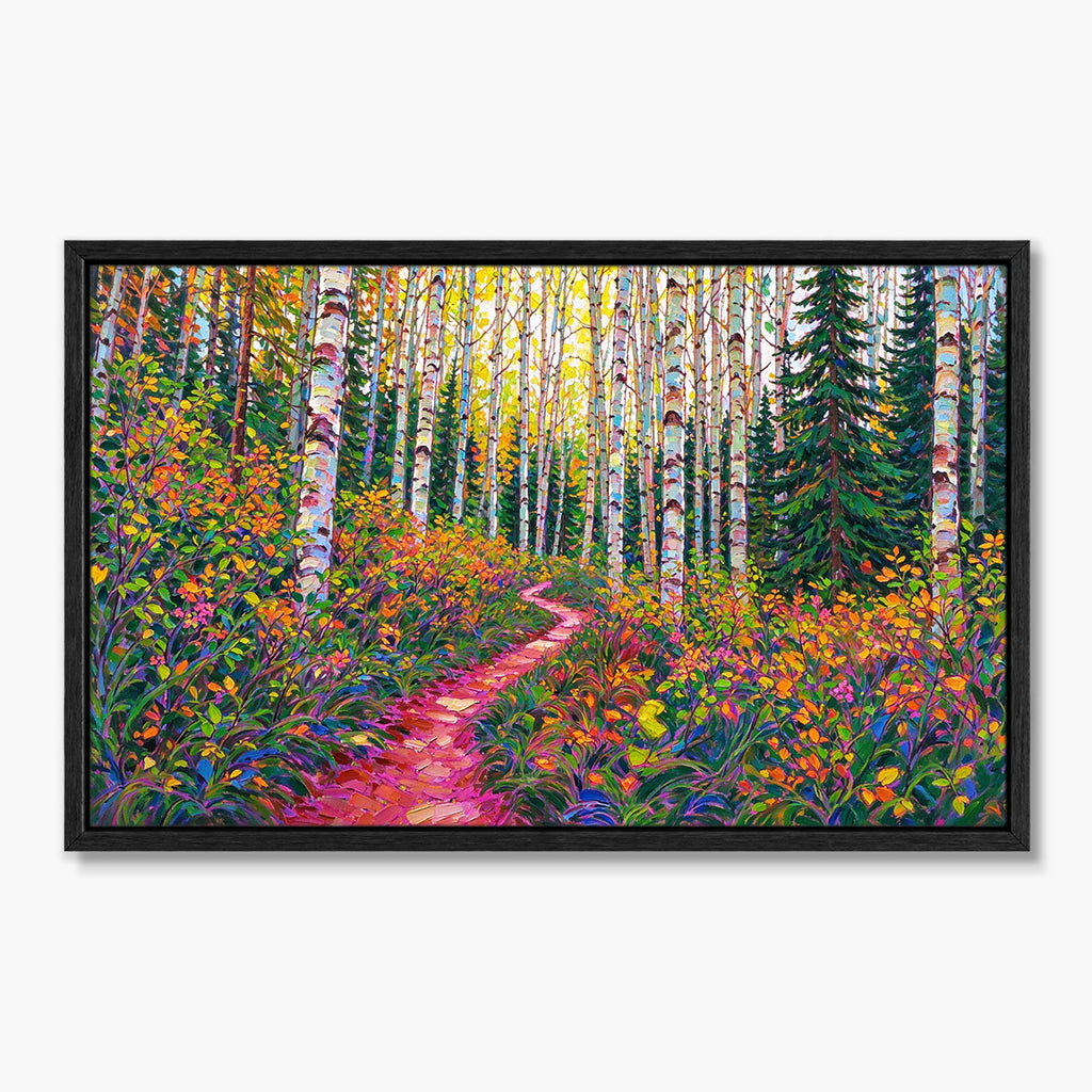 Birch Forest Path Painting #M812 - main artwork