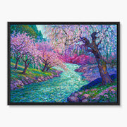 Spring Garden Stream Painting #M813