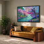 Spring Garden Stream Painting #M813 - image 4