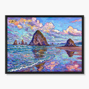 Rocky Coast Seascape Painting #M814