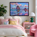 Rocky Coast Seascape Painting #M814 - image 5