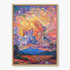 Sunset Valley Landscape Painting #M815 - main artwork