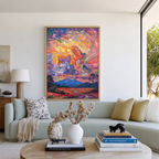 Sunset Valley Landscape Painting #M815 - image 4