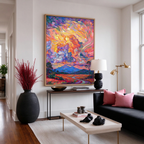 Sunset Valley Landscape Painting #M815 - image 5