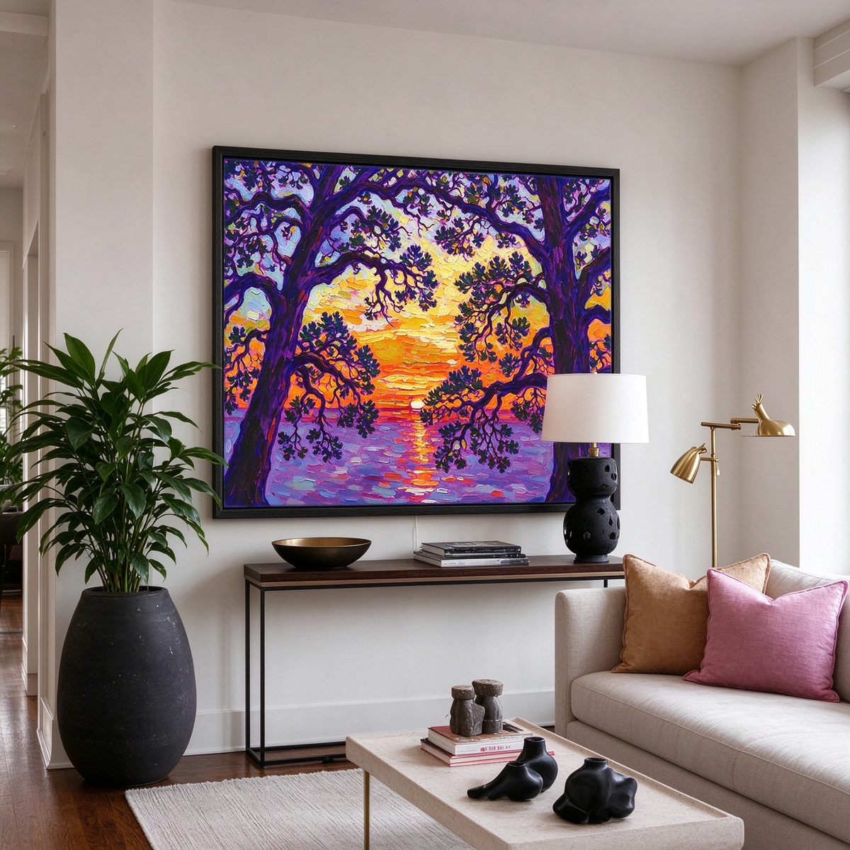 Sunset Through the Trees Painting #M821 - image 4