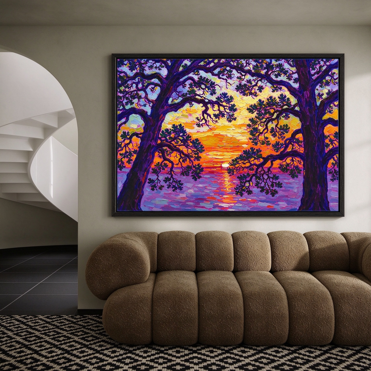 Sunset Through the Trees Painting #M821 - image 5