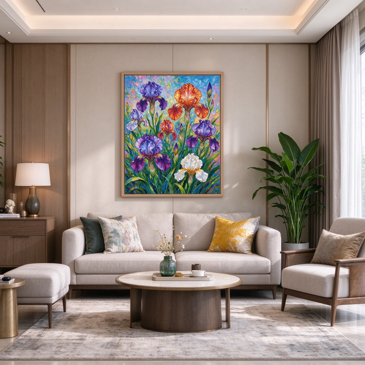 Iris Garden Painting #M822 - image 4
