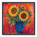 Sunflowers in Blue Vase Painting #M823 - main artwork
