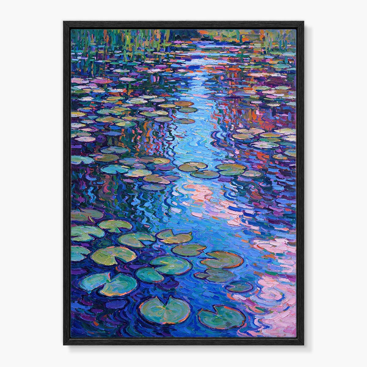 Water Lily Reflection Painting #M827 - main artwork