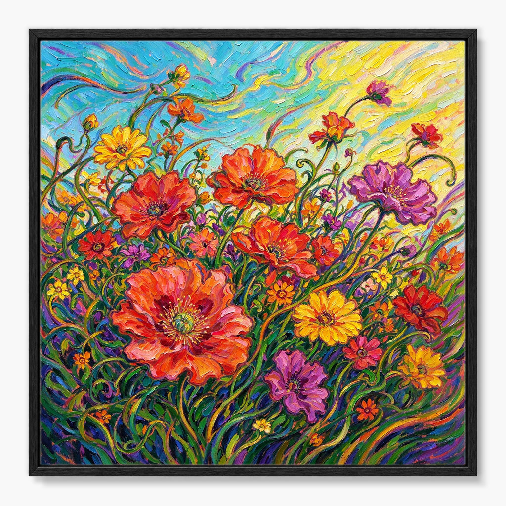 Colorful Wildflower Garden Painting #M828 - main artwork