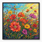 Colorful Wildflower Garden Painting #M828 - main artwork