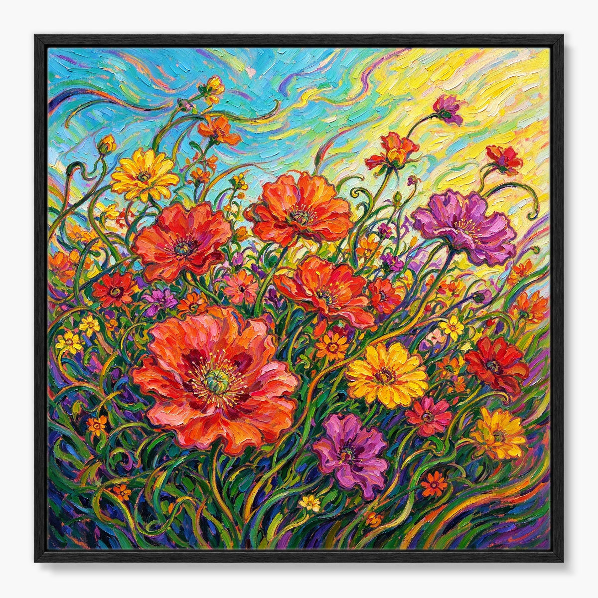 Colorful Wildflower Garden Painting #M828 - main artwork