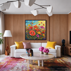 Colorful Wildflower Garden Painting #M828 - image 3