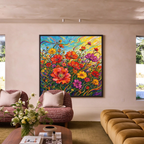 Colorful Wildflower Garden Painting #M828 - image 4