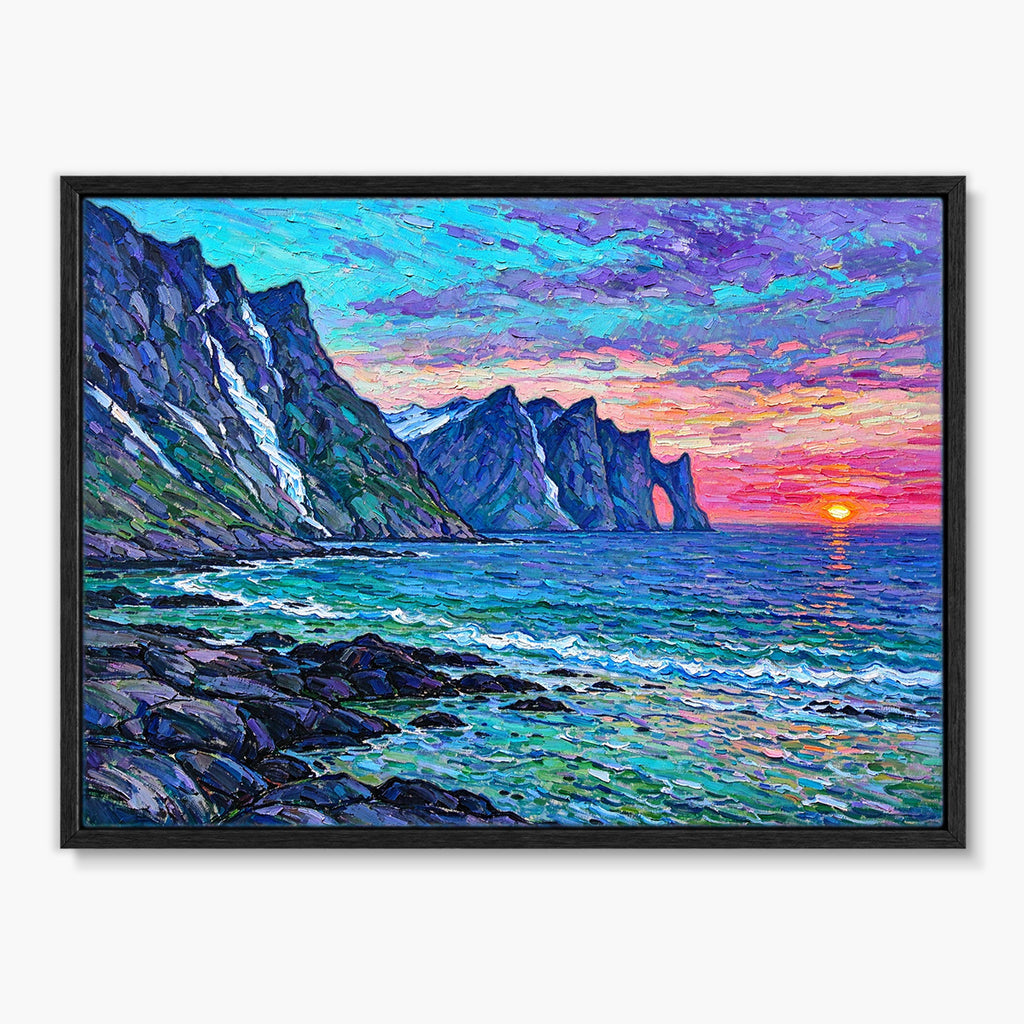 Coastal Mountain Sunset Painting #M829 - main artwork
