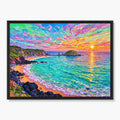 Turquoise Beach Sunset Painting #M830 - main artwork