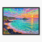 Turquoise Beach Sunset Painting #M830 - main artwork