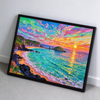 Turquoise Beach Sunset Painting #M830 - image 5