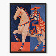 White Horse in Blue #M865
