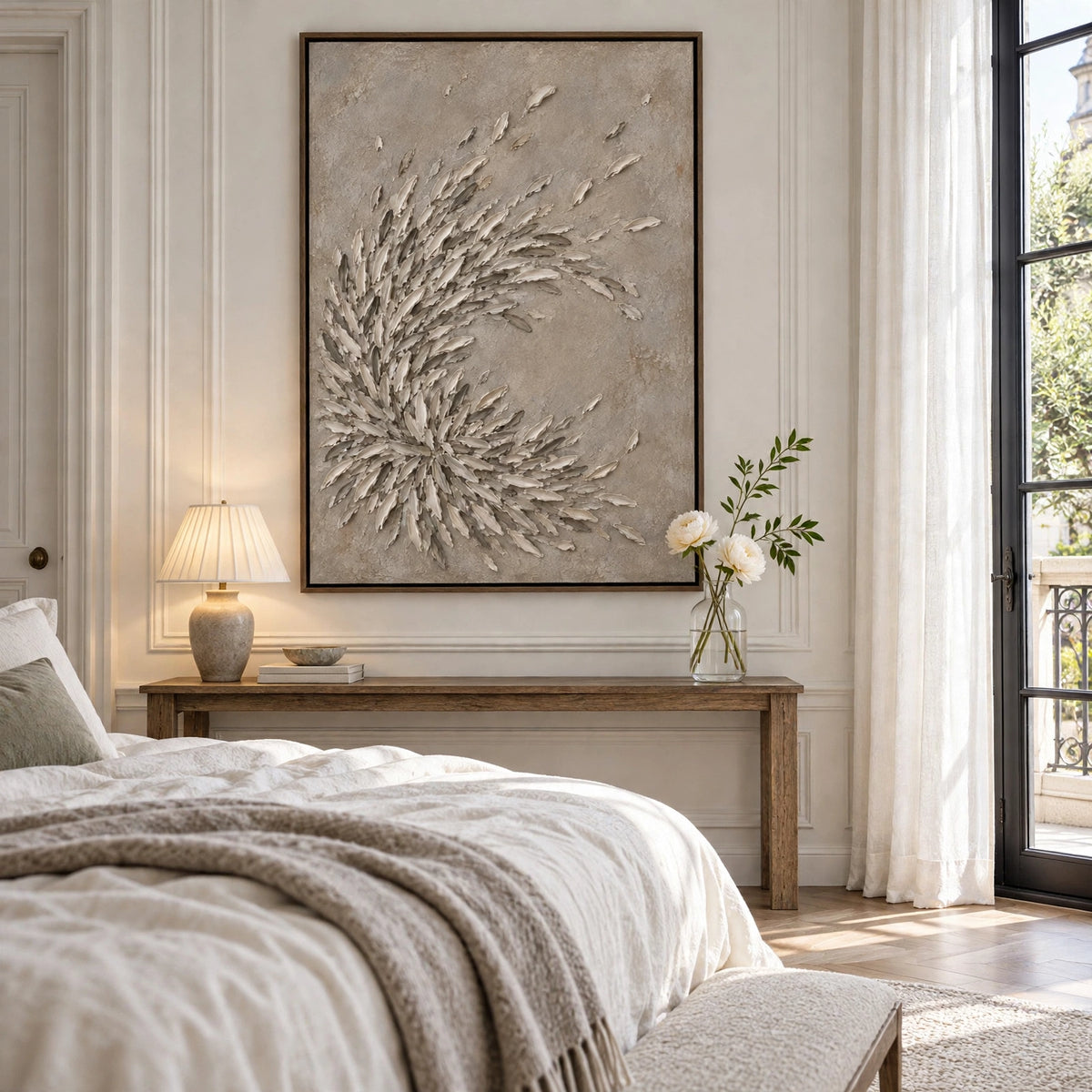 M869 artwork in a bedroom