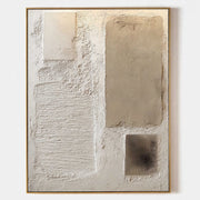 Beige Strata Textured Abstract Painting #M901