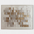 Golden Mosaic Textured Abstract Painting #M903