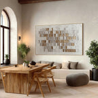 Golden Mosaic Textured Abstract Painting #M903