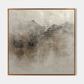 Misty Peaks Textured Landscape Painting #M904