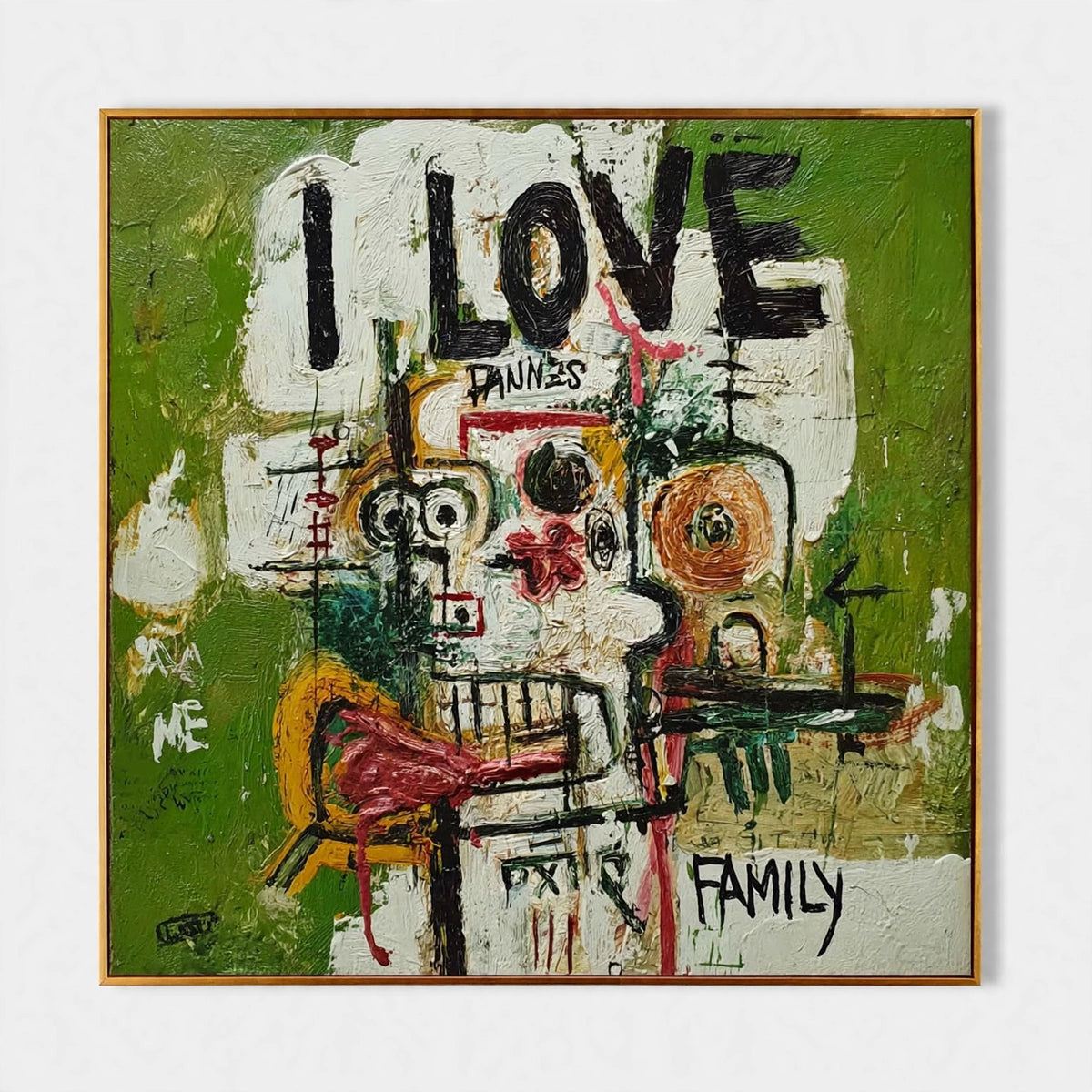 I Love Family Graffiti Abstract Painting #M906