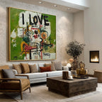 I Love Family Graffiti Abstract Painting #M906