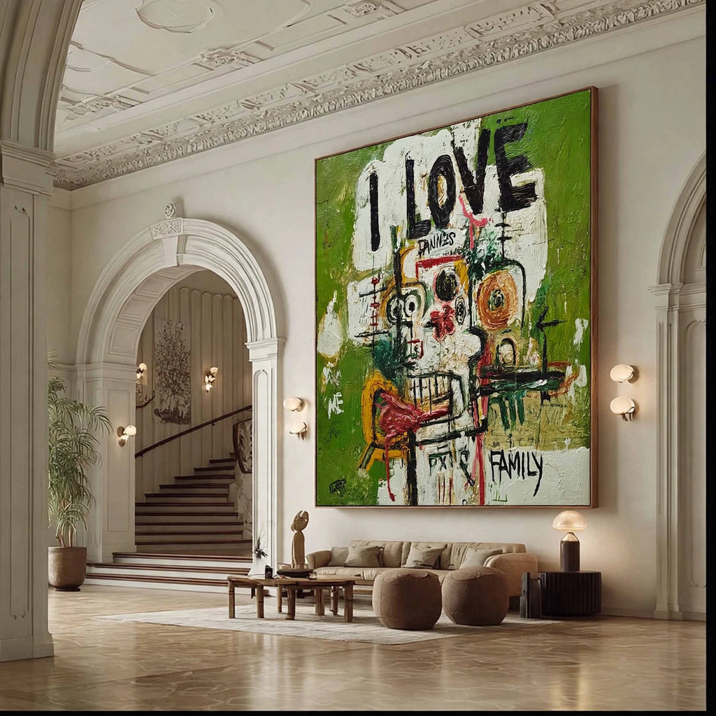 I Love Family Graffiti Abstract Painting #M906